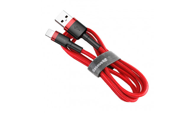 Baseus Cafule Cable Durable Nylon Braided Wire USB | Lightning QC3.0 2.4A 0,5M red (CALKLF-A09)