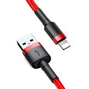 Baseus Cafule Cable Durable Nylon Braided Wire USB | Lightning QC3.0 2.4A 0,5M red (CALKLF-A09)