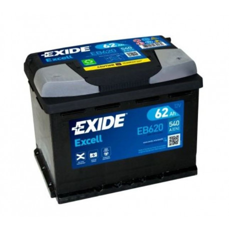 Aku Exide Excell 62Ah 540A 242x175x190 -+