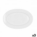 Pasniegšanas Plate Bidasoa Glacial Keramika Balts (32 x 22 cm) (Pack 3x)