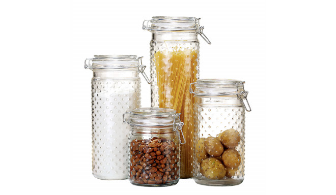 4 toru DKD Home Decor Kristall Läbipaistev Roostevaba teras 10 x 10 x 33 cm