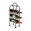 Round Bottle Rack Versa Metal Rattan MDF Wood (18 x 12 x 43,5 cm) (12 x 43,5 x 18 cm)