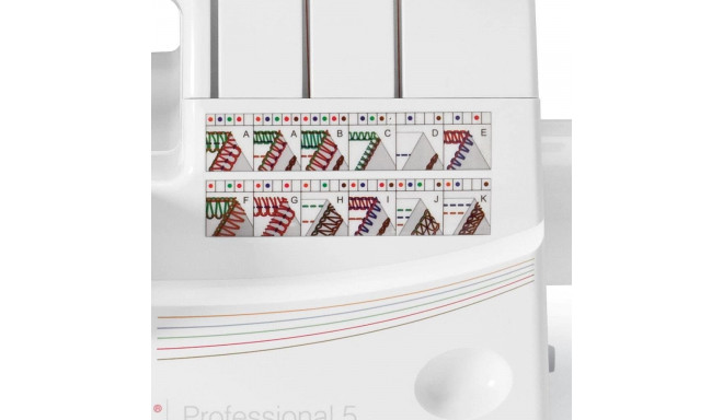 Overlock Singer 14T968 sewing machine, electric current, white