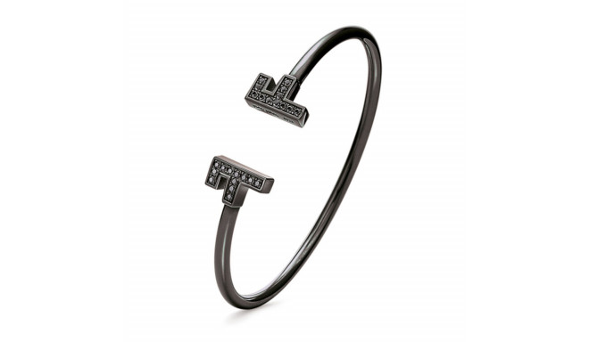 Bracelet Folli Follie F Sterling silver (Ø 58 mm) - Black