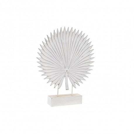 Dekoratiivkuju DKD Home Decor 36 x 7 x 46 cm Valge Troopiline Taime leht