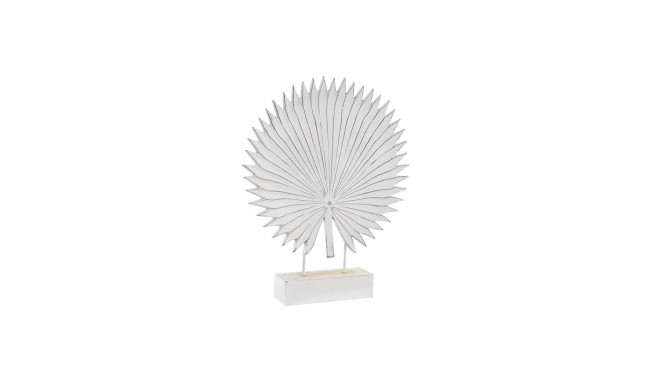 Dekoratiivkuju DKD Home Decor 36 x 7 x 46 cm Valge Troopiline Taime leht