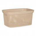 Basket Beige Plastic (24 x 17 x 35 cm)
