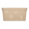 Basket Beige Plastic (24 x 17 x 35 cm)