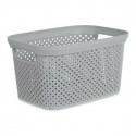 Basket Grey Plastic (16,5 x 12,5 x 23 cm)