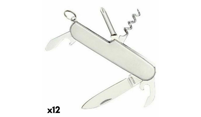 6-in-1 multi-purpose knife 148225 (12 Units) (Silver)