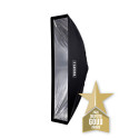 Caruba Quick Assembly Matte Zilver Strip Softbox 30x140 cm