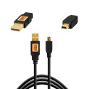 TetherPro USB 2.0 Male to Mini-B 5 pin 4.6m Black