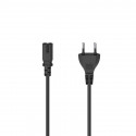 Hama Power Cord, 2-pin, 1,5 m, must - Voolukaabel