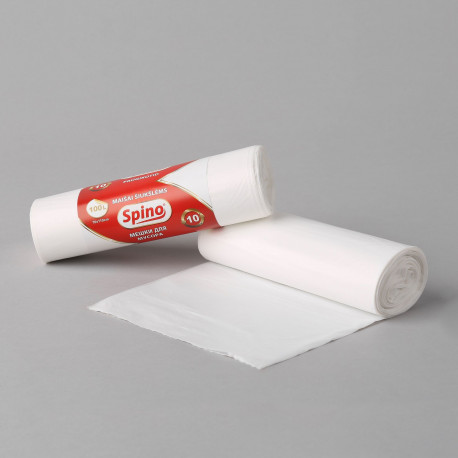 Prügikotid, 100 l, 10 vnt, LDPE, 50 mic, 75x95 cm, valge (3 tk)