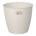 Plant pot White Plastic (14 x 12,5 x 14 cm) (14 x 13 x 14 cm)