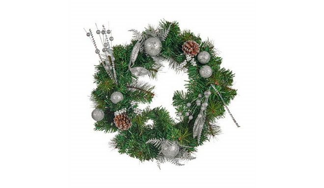 Advent wreathe Pineapples 45 x 13 x 45 cm Silver Brown Green