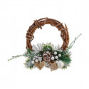 Advent wreathe 20,32 cm Silver Wood Green Plastic