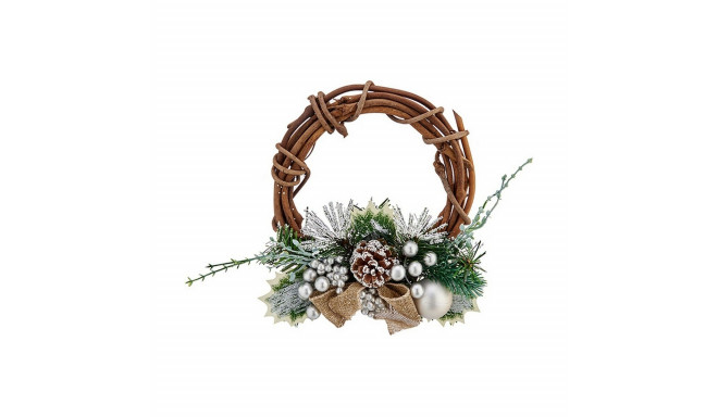 Advent wreathe Krist+ FG35LC28219411 FG35LC28219411 Green Silver Wood Plastic 20,32 cm 22 x 8 x 22 c