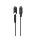 Cable AOC High Speed HDMI with ethernet 20 m with adapter D/A