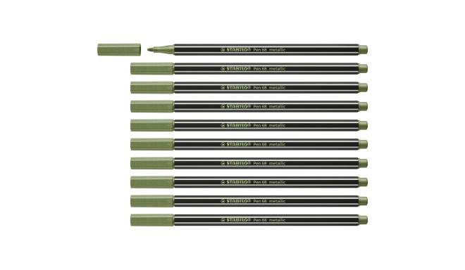 Felt-tip pens Stabilo Pen 68 metallic Leaf Green (10 Pieces)