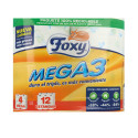 FOXY MEGA3 papel higiénico triple duración 4 rollos