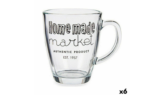 Mug Transparent Glass 6 Units (320 ml)