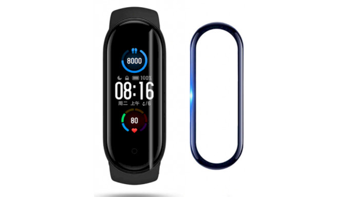 Fusion Nano 9H aizsargstikls pilnam ekrānam Xiaomi Mi Band 7 melns