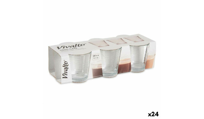 Set of glasses Transparent Glass (90 ml) (24 Units)