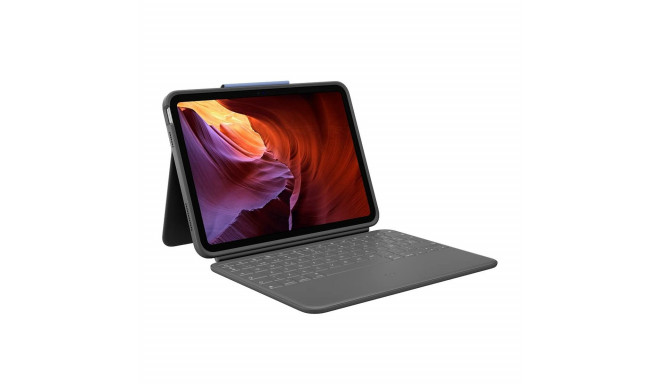 iPadi Ümbris + Klaviatuur Logitech 920-011203 Hispaaniakeelne Qwerty Hall Grafiithall QWERTY