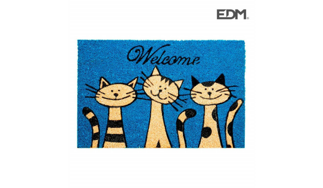 Doormat EDM 74764 Blue 60 x 40 cm Rectangular