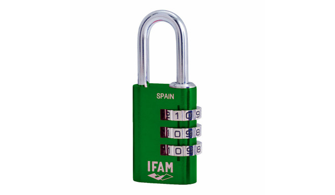 Combination padlock IFAM Combi30 Metal Aluminium Green