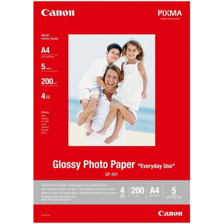 Canon fotopaber GP-501 A4 Glossy 200g 5 lehte