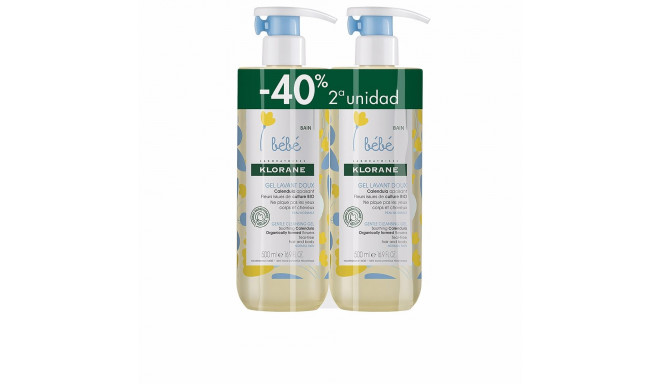 KLORANE BÉBÉ GEL LIMPIADOR SUAVE LOTE 2 x 500 ml