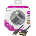 DELTACO DisplayPort to DVI-D Single Link Monitor Cable, Full HD in 60Hz, 2m, black, 20-pin ha - 18 +