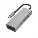 Port replikaator Hama USB-C Multiport Adapter 2xUSB3.1/HDMI 4K@30Hz/USB-C USB3.2 Gen1 Power Delivery