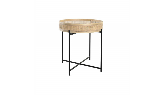 stādītājs DKD Home Decor Dabisks Melns Metāls Rotangpalma Skandināvu (43 x 43 x 46 cm)