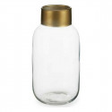 Vase Golden Transparent Glass (11,5 x 24 x 11,5 cm)