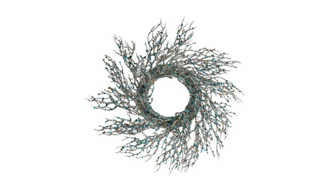 Advent wreathe Krist+ 3300/16-DB9-6 3300/16-DB9-6 Blue Golden Plastic Branch 50 x 10 x 50 cm