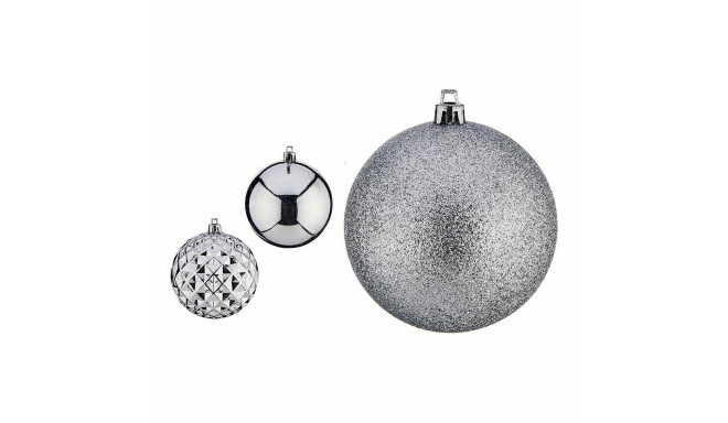Christmas Baubles Krist+ HM20220-003 HM20220-003 Silver PVC Ø 8 cm 3 Units