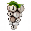 Christmas Baubles Medium Grapes Silver Plastic