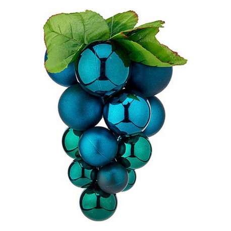Christmas Bauble Grapes Blue Plastic
