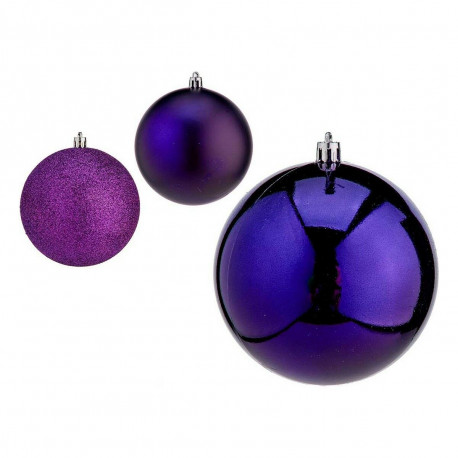 Christmas Baubles Krist+ 00775 00775 Purple Plastic Ø 10 cm 6 Units