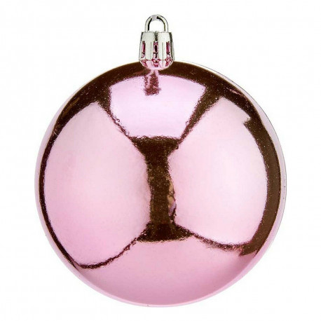Christmas Baubles 16 Units Ø 8 cm Pink Plastic