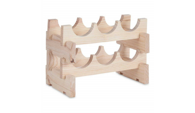 Bottle rack 6 bottles Natural Pine (36,5 x 21 x 25 cm)