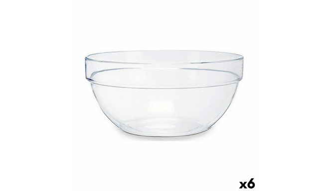 Bowl Transparent Glass (250 ml) (6 Units)