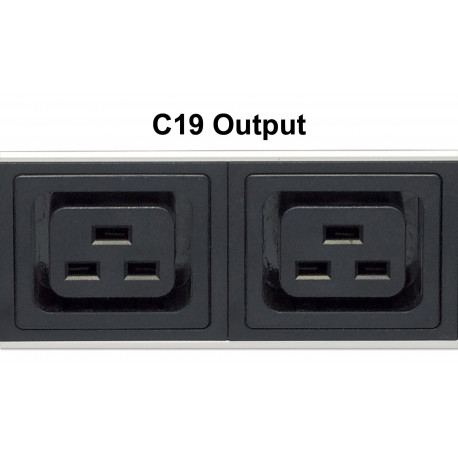 Intellinet 163613 Listwa zasilająca (PDU) Rack 19" 1U 8x gniazdo C19, 110-250V/16A, kabel 2m