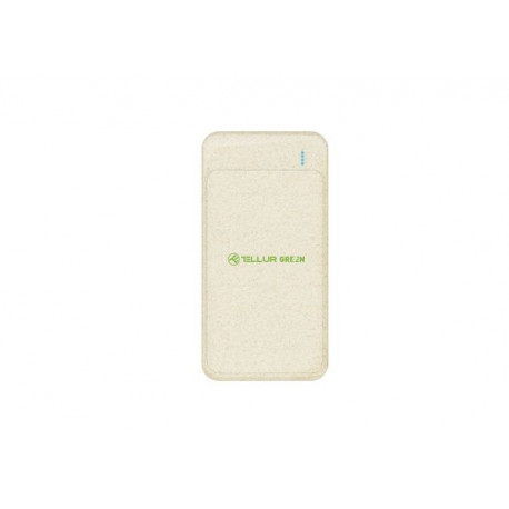Tellur PD103 Green Power Bank 10000mAh, 2xQC3.0 + PD 18W cream