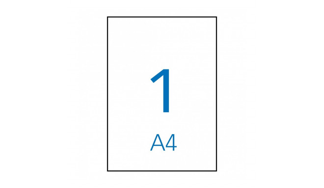 Etikett iseliimuv APLI 210x297mm, A4, 10l/pk, Ref.12917