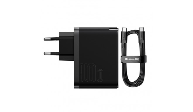 Baseus USB laadija USB - USB-C GaN5 Pro PD 100W + kaabel USB-C - USB-C 1m