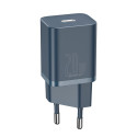 Baseus wall charger Super Si PD 20W 1x USB-C blue + USB-C - Lightning cable